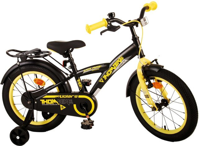 TPFSports Thombike Kinderfahrrad, 16 Zoll, Schwarz/Gelb, Rücktritt + Handbremse - Bild 1
