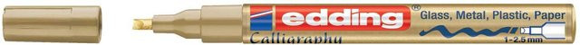 edding 753 Glanzlack-Marker Kalligraphie Gold Permanent mit Brush-Spitze - Bild 2