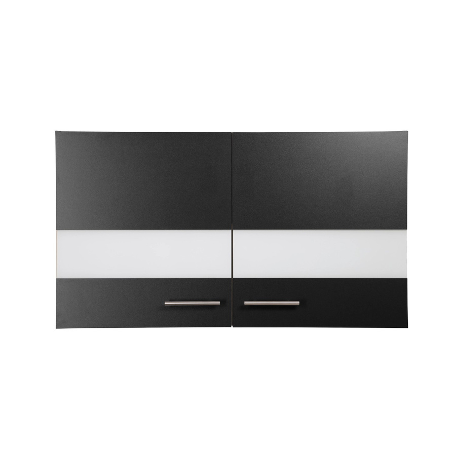 Respekta Küchen-Oberschrank Merle Schwarz mit Soft-Close-Türen, B/H/T: 100 x 56,1 x 34,6 cm - Bild 2