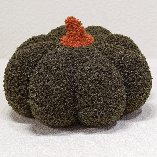 Realistisches Simulationskürbis Plüschkissen von Yiran toy in Grün, Durchmesser: 20 cm - Bild 1