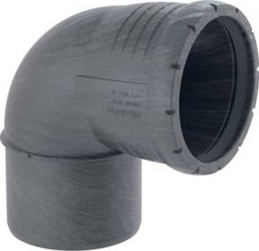 Geberit Bogen Silent Pro DN 100 in Grau, 87,5 Grad, hochschalldämmend - Bild 1