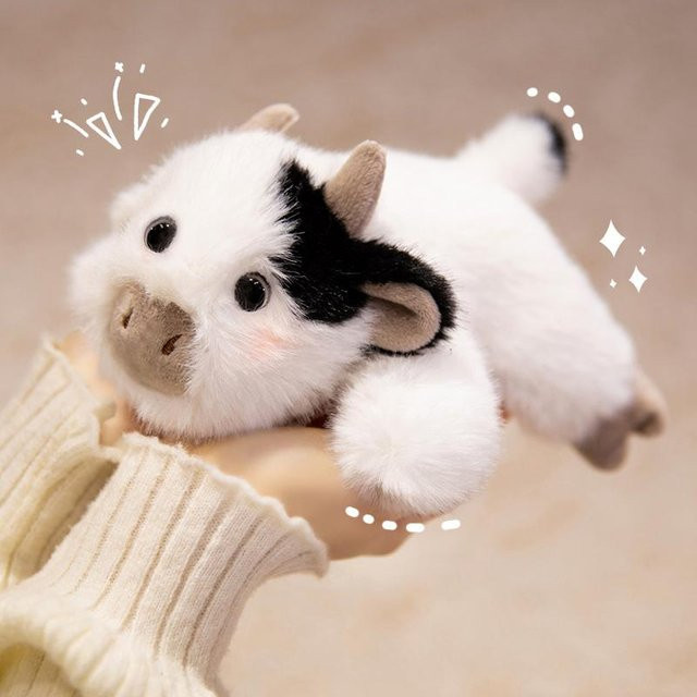 Tierpuppe Ente Frosch Kuh Pferd, Plüschtiere, 18cm - Bild 1