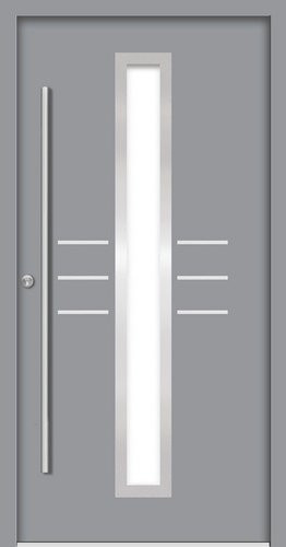 Splendoor Haustür OMIS Prime aus Aluminium mit Glaseinsatz in Verkehrs Grau, B: 110 cm, H: 210 cm - Bild 1