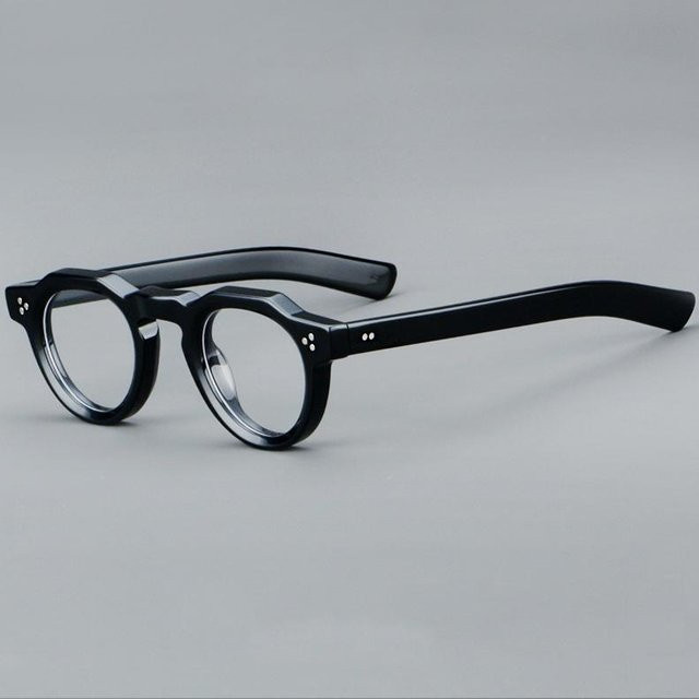 Bai Fen Bai Electronic 3C Korrekturbrille, Rund, Vollrand, Azetat, Unisex, Black, Transparent - Bild 1