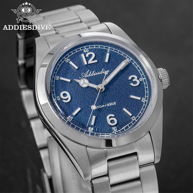 ADDIESDIVE Quarz-Armbanduhr, Edelstahl, Blau, 36 mm, Herren - Bild 1