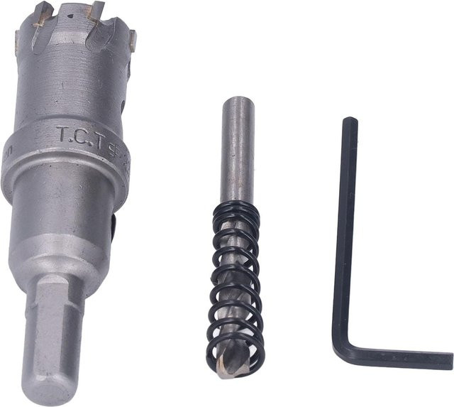 TOMTOP TCT Hartmetall Lochsägebohrer Set mit Sechskantschlüssel, Farbe: Grau, Durchmesser: 22 mm - Bild 1