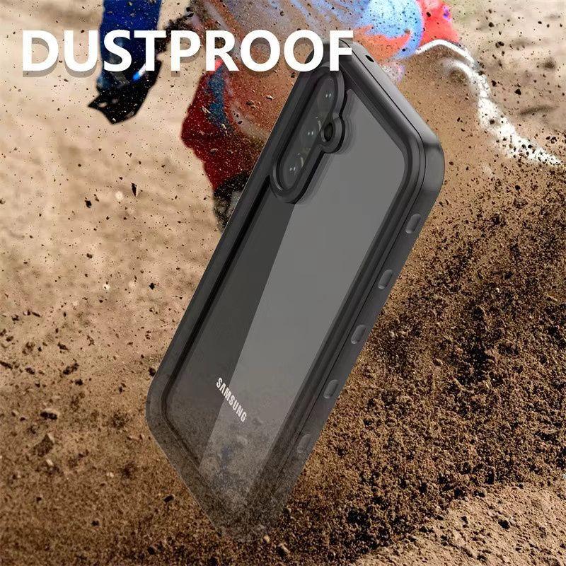 Wasserdichte und stoßfeste Handyhülle für Samsung Galaxy A17 A16 A57 A54 A53 A55 A56 A35 A36 A25 A26 in Schwarz mit IP68 Schutz für Outdoor-Sport und Tauchen - Bild 5