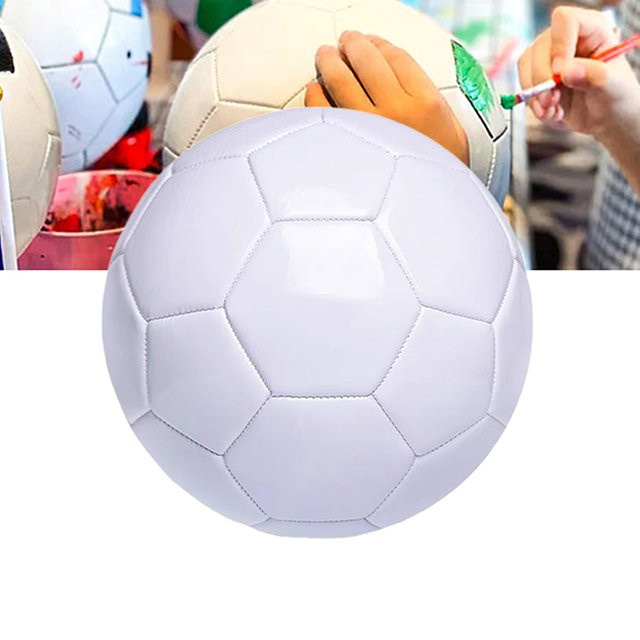 hozoneX Weißer Fußball Größe 5, Kunststoff - Bild 1