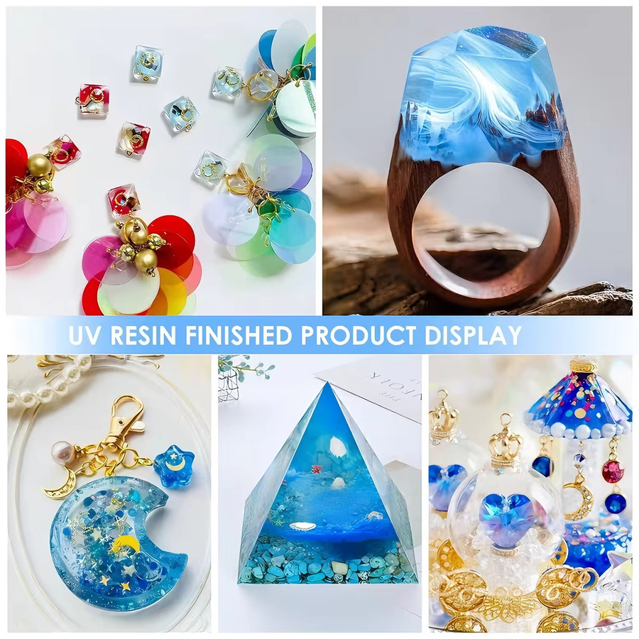 LOOLIFL UV-Harz-Set mit Licht zur schnellen Reparatur von Glas, Kunststoff und Schmuck in Transparent - Bild 2