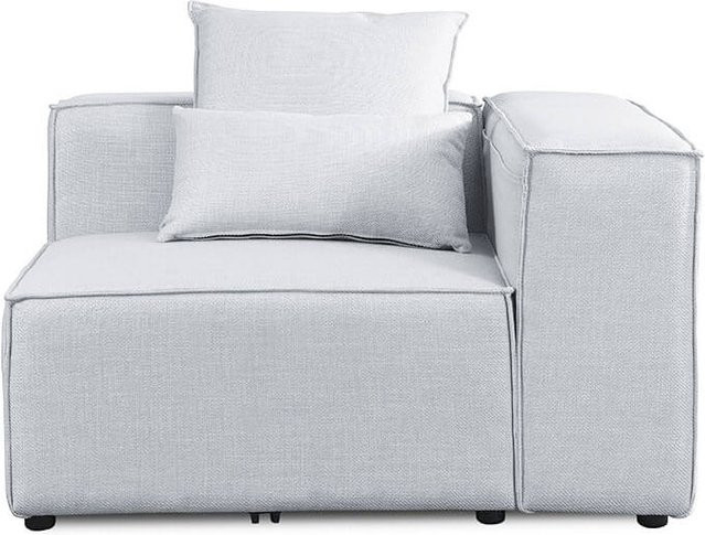 HOME DELUXE Modulares Ecksofa VERONA Rechts, Hellgrau, Breite: 120 cm, Tiefe: 70 cm - Bild 1