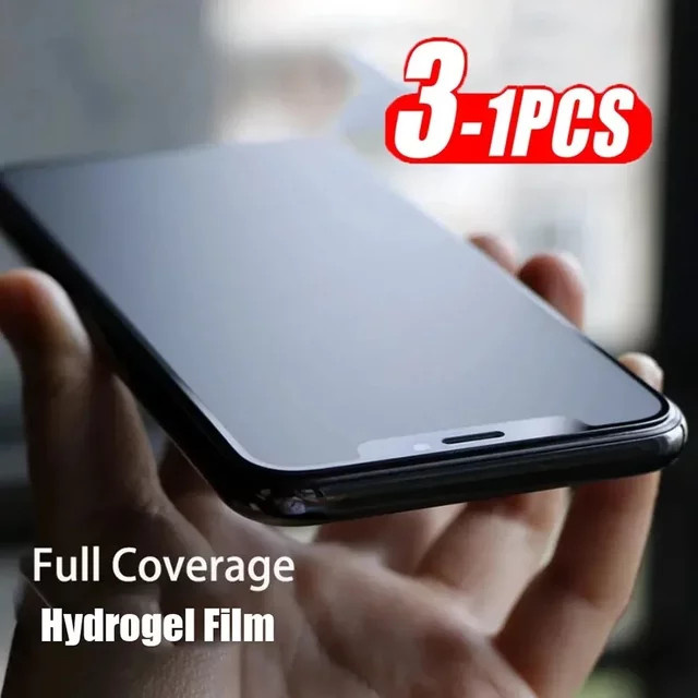3er-Set Matte Hydrogel Displayschutzfolie aus TPU für Samsung Galaxy S24 S23 S22 S21 S20 Plus Ultra FE Note 20 10 Plus A54 A53 A51 in Transparent - Bild 1
