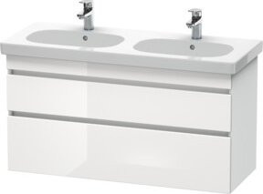 Duravit Waschtischunterschrank DuraStyle, Farbe Weiß Hochglanz, wandhängend, B/T/H: 115 x 45,3 x 61 cm - Bild 1