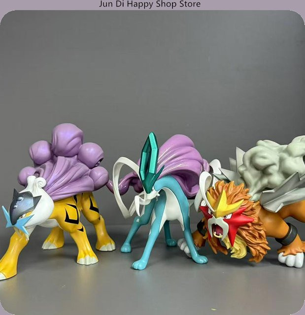 Bandai Pokémon Raikou Suicune Entei, Anime Figur Modell Statue - Bild 1