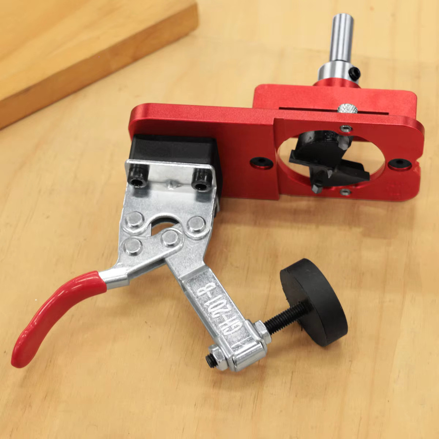 GDART Scharnierlehre aus Aluminium für 35 mm verdeckte Scharniere, Lochöffner-Schablone für präzises Bohren in Holz und Schränken, Rot - Bild 4