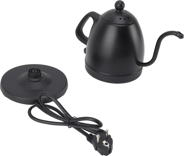 CosyHome Schwanenhals-Wasserkocher aus Edelstahl in Schwarz mit 800 ml Fassungsvermögen und 1000 W Leistung - Bild 1
