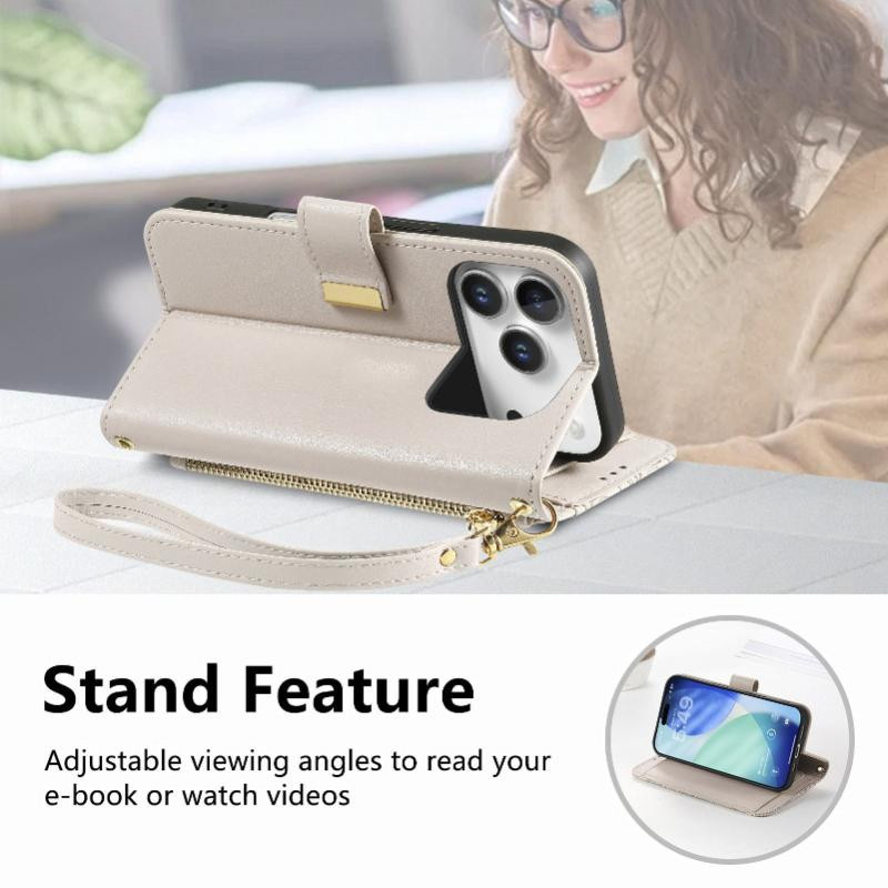 Crossbody Leder Handtasche Handyhülle mit Kartenfach und Ständer für Apple iPhone 17 Pro Max, 16 Pro Max, 15 Pro Max, 14 Pro, 13 Pro, 12 Pro und iPhone Air 16E - Bild 1