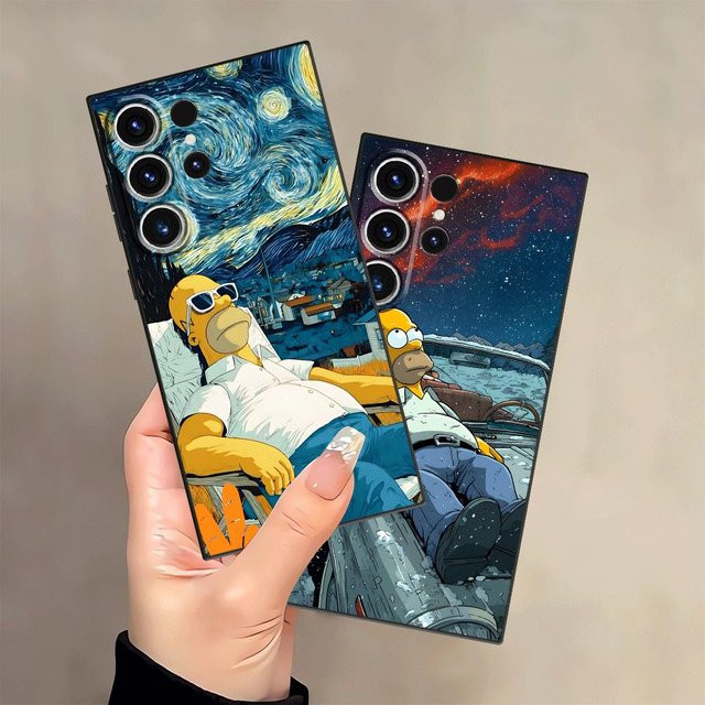 The Simpsons Homer Kunst Soft-Handyhülle für Samsung Galaxy, Mehrfarbig - Bild 1