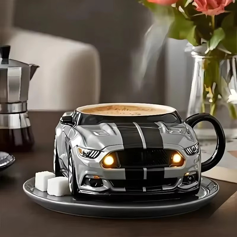 Kreative Kaffeetasse in Auto-Form aus Edelstahl für Erwachsene - Bild 2