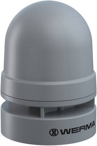Werma Signaltechnik Signalsirene Mini Sounder 160.700.74 Grau Dauer- und Pulston 12V AC/DC 95 dB - Bild 1