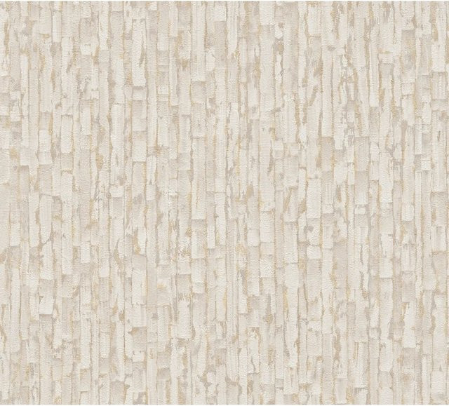 A.S. Création Vliestapete Modern Abstract in Creme-Gold mit Satin-Glanz, Breite: 0,53 m, Länge: 10,05 m - Bild 1