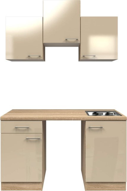 Flex-Well Küchenzeile ohne Elektrogeräte in Nepal, Farbe: Beige, Breite: 150 cm, Höhe: 82 cm, Tiefe: 57 cm - Bild 1