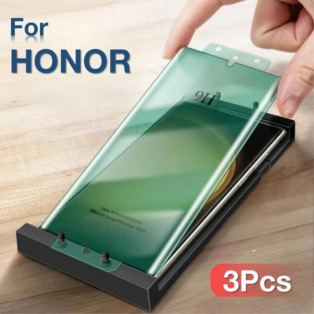 3-teiliges Keramik-Displayschutzfolien-Set für HONOR Magic7 Magic6 Magic5 Magic4 Magic3 Pro, transparent - Bild 1