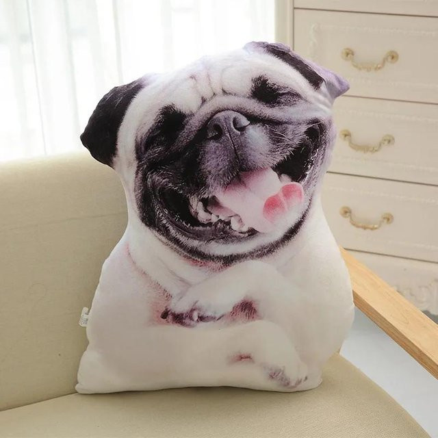 Yiran toy Cartoon Plüsch Hund Kissen, 20cm, Weiß - Bild 1