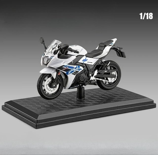 WELLY H2R GSX 250R R3 Motorradmodell, 1:18, Metall, Weiß - Bild 1