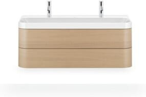 Duravit Möbelwaschtisch Happy D.2 Plus in Mediterraner Eiche mit 2 Schubladen, Wandhängend, B: 117,5 cm, T: 49 cm - Bild 1