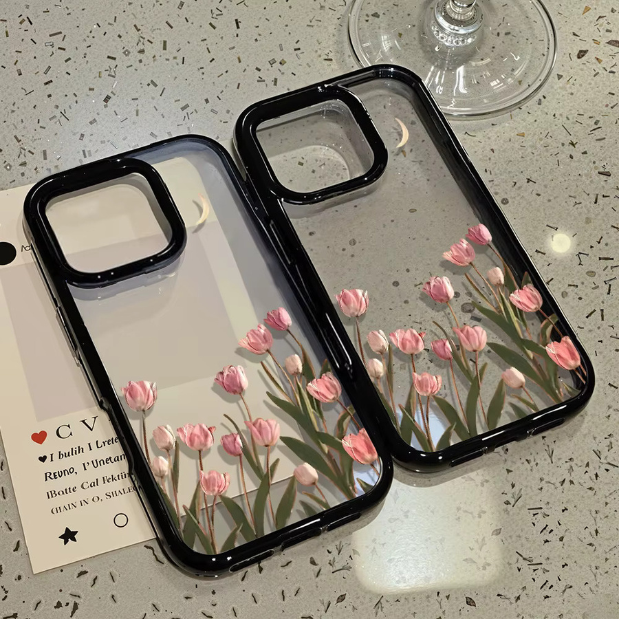 Luxus Blumen Handyhülle aus Acryl für Apple iPhone 17 Pro Max, 16 Pro Max, 15 Pro Max, 14 Pro Max, 13 Pro Max, 12 Pro Max und iPhone 11/13/14/15/16/17 Modelle - Bild 4
