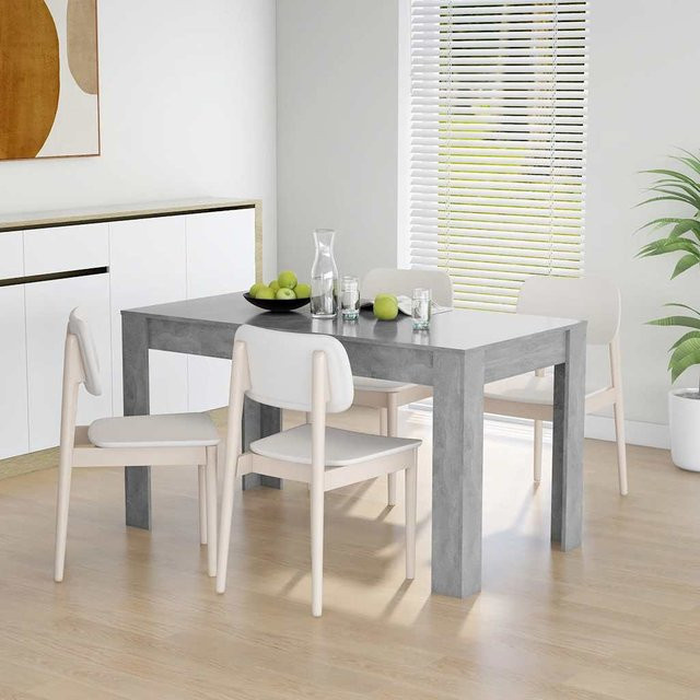 vidaXL Esstisch aus Holzwerkstoff in Betongrau, B/T/H: 140 x 74,5 x 76 cm - Bild 2