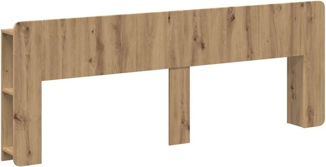 vidaXL Kopfteil mit Schrank und Speicherfunktion in Artisan-Eiche, Farbe Braun, B/H/T: 185 x 80 x 18,5 cm - Bild 1