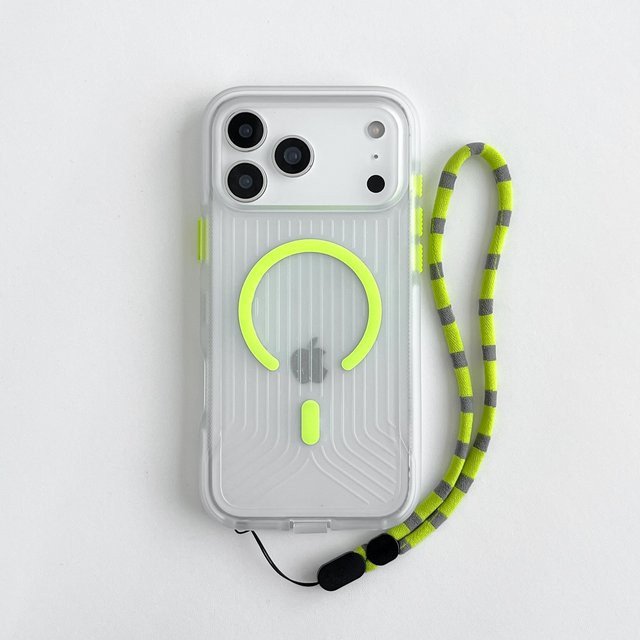 Tech-21 FlexPro MagSafe Schutzhülle für iPhone 13 Pro, transparent, wellenförmiges Design mit magnetischem kabellosem Laden und staubdichtem Schutz - Bild 1