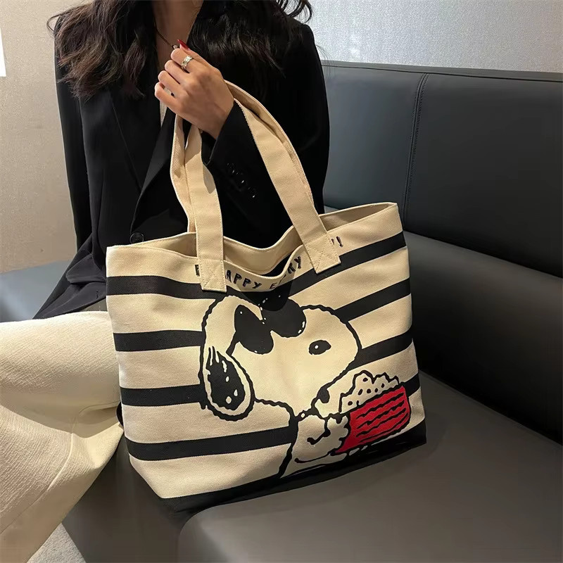 Bandai Snoopy Student Cartoon-Einkaufstasche, Canvas-Tasche - Bild 2