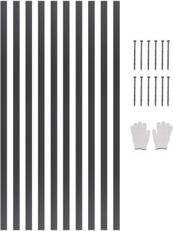 VEVOR Beeteinfassung aus Aluminiumlegierung, 10er-Pack, Rasenkante und Mähkante, biegbare Garteneinfassung für Blumenbeete und Wege, B/H/D: 152,4 x 4,3 x 0,16 cm - Bild 1