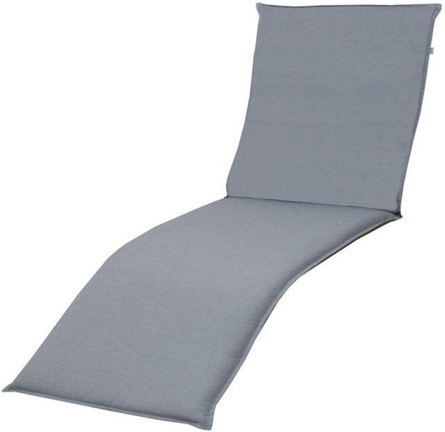 Doppler Lyra Relaxsesselauflage in Hellgrau mit Befestigungsbändern, B/H/T: 175 x 48 x 7 cm - Bild 1