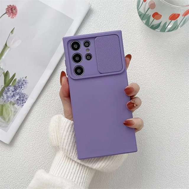 Kamera-Schutzhülle mit Schieber für Samsung Galaxy S25 S24 S23 S22 S21 Ultra Plus FE A55 A35 A15 A54 A34 A24 A14 A06 A16 A73 5G in Purple - Bild 1
