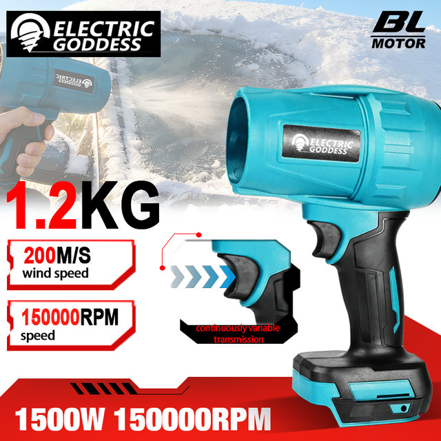 Makita Elektrischer Hand-Turbo-Jet-Ventilator als kabelloses Hochleistungs-Blasgerät für Makita 18V Akkus zur Reinigung von Staub und Laub - Bild 1