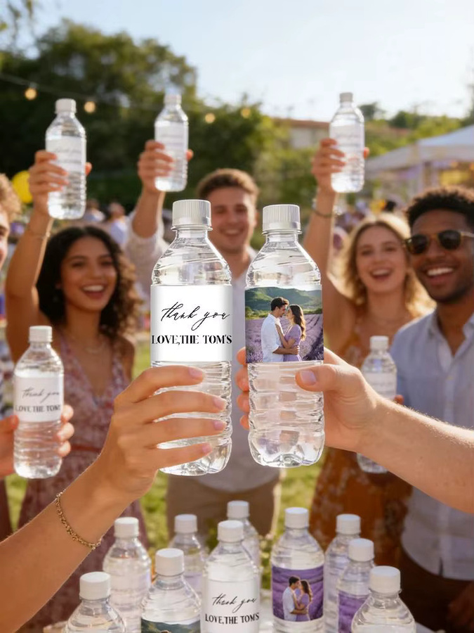 Personalisierte Geschenkanhänger und individuelle Flaschenetiketten von joy-enlife in Weiß für Hochzeit, Verlobung und Heiratsanträge - Bild 5