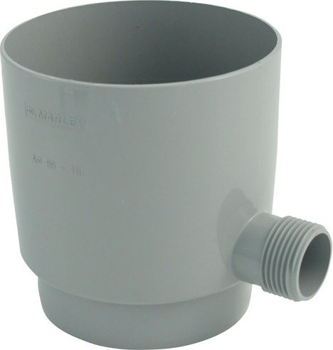 Marley Regensammler mit Überlaufstopp DN 75 in Grau aus PVC - Bild 1
