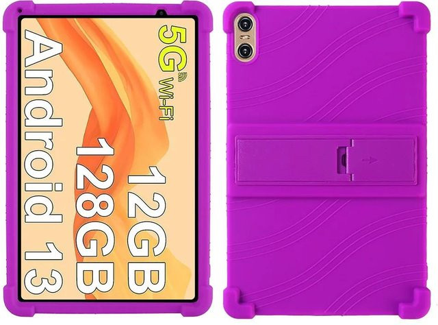 YESTEL Silikon-Schutzhülle für SEBBE S22 Tablet 10 Zoll mit Ständerfunktion in Violett - Bild 1