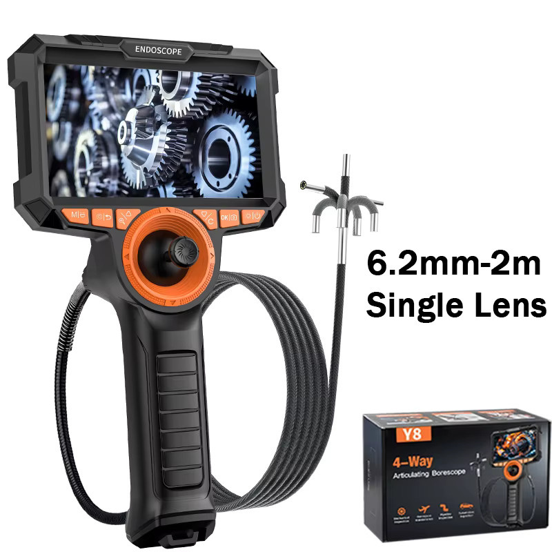 LAFOCH Industrie-Endoskop mit 5 Zoll HD-Bildschirm, 720-Grad-Allrichtungs-Lenkung, 3,9/6mm Boreskop für Auto- und Rohrinspektion, Schwarz - Bild 5
