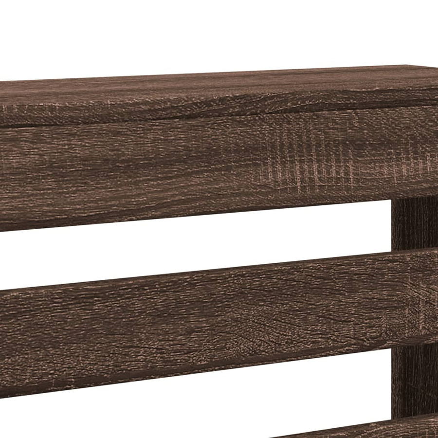 vidaXL Heizkörperverkleidung in Eiche Braun mit modernem Latten-Design aus Holzwerkstoff, B/T/H: 78 x 20 x 82 cm - Bild 2