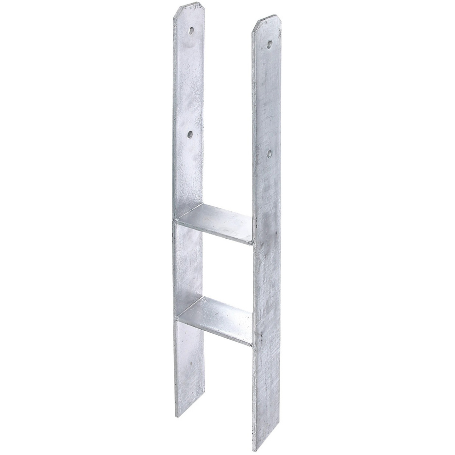 GAH Alberts H-Pfostenträger aus Stahl, feuerverzinkt, Farbe: Silber, B/T/H: 14,1 x 80,0 x 0,8 cm - Bild 2