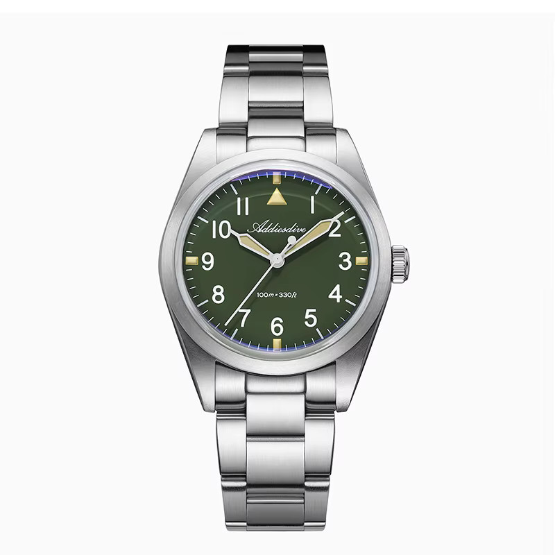 ADDIESDIVE Armbanduhr, Titan, Quarz, 36 mm, Herren, Silber - Bild 4