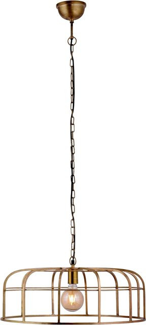 Pendelleuchte Amir von Just Light in Messing matt mit Käfig-Design, Durchmesser: 58 cm - Bild 1