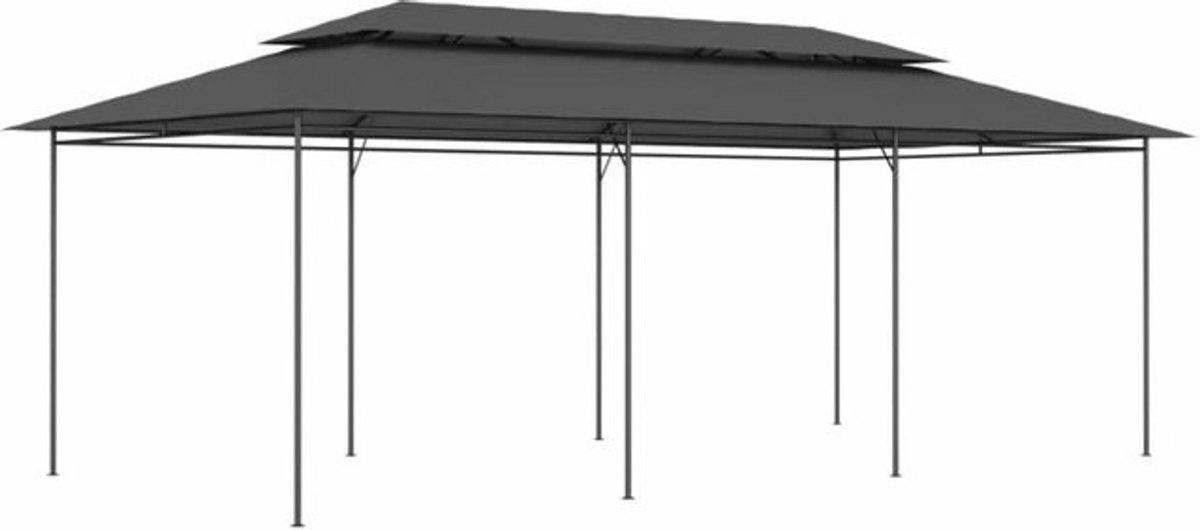 vidaXL Pavillon Modern in Anthrazit aus Metall und Polyester B/T/H: 600 x 298 x 270 cm - Bild 1