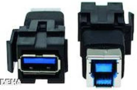 Bachmann Modulare Eingabe USB 3.0 Type A Rahmen Schwarz 917.400 - Bild 1