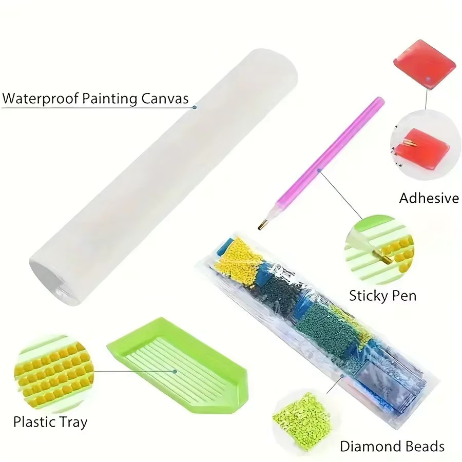 DIY Diamant-Malerei-Set Horrorfilm Mosaik-Kunst Set in Multicolour mit quadratischen und runden Steinen für deine Heimdekoration - Bild 2