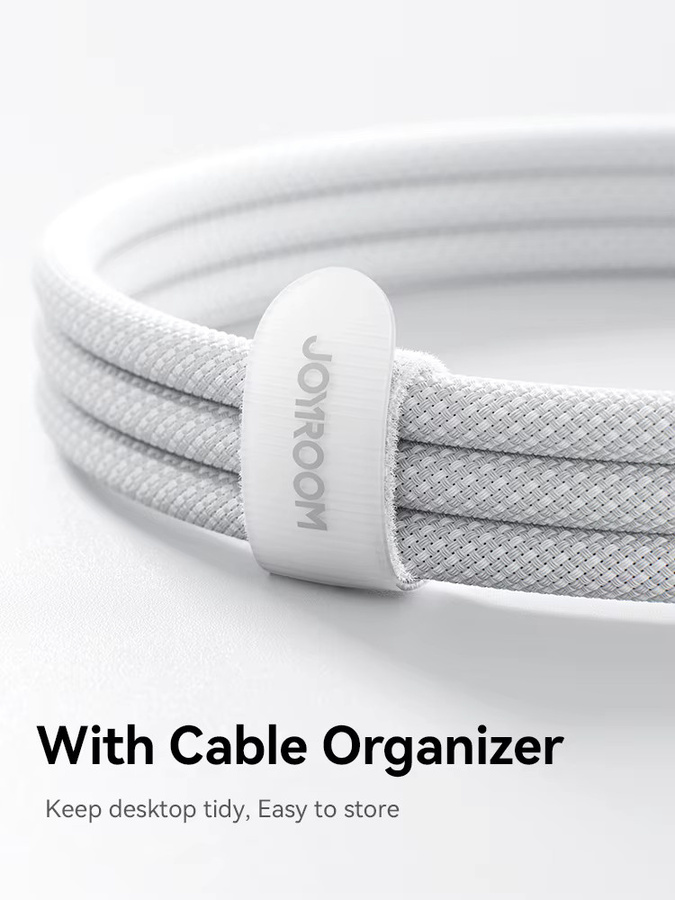 Joyroom USB-C-Kabel mit 100 W Schnellladung und automatischer Abschaltung für iPhone 16 15 Pro Max, Xiaomi, Samsung und Huawei in Schwarz oder Weiß - Bild 6